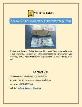 Yellow Business Directory | Zimyellowpage.com