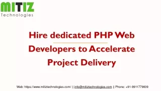 Hire dedicated PHP Web Developers to Accelerate Project Delivery
