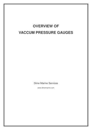 Vacuum pressure gauges