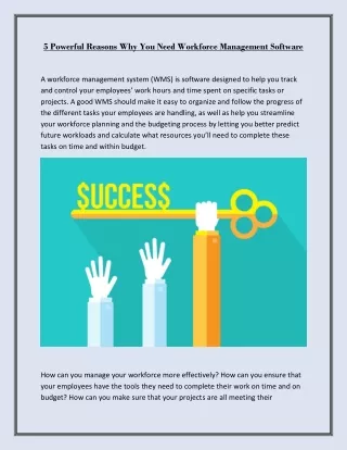 5 powerful reasons why you need workforce