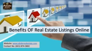 Top Benefits Of Real Estate Listings Online In Mississippi