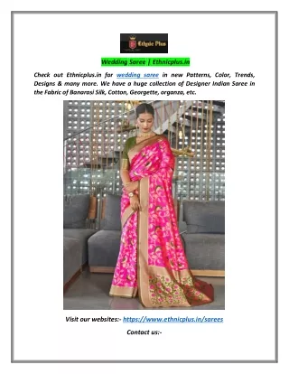 wedding saree ethnicplus in