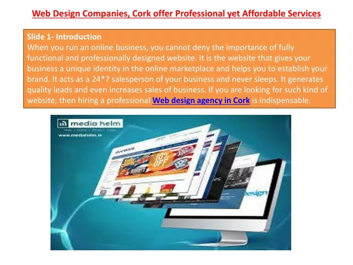 web design companies cork offer professional yet affordable services