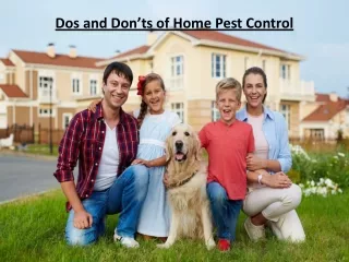 dos and don ts of home pest control