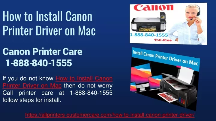 how to install canon printer driver on mac