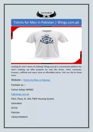 tshirts for men in pakistan wings com pk