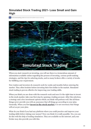 fxreviewtrading.com-Simulated Stock Trading 2021- Loss Small and Gain High