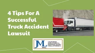 4 Tips For A Successful Truck Accident Lawsuit