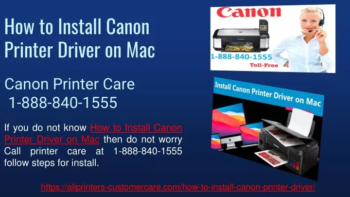 how to install canon printer driver on mac