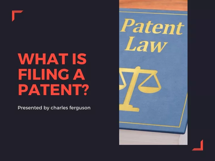 what is filing a patent