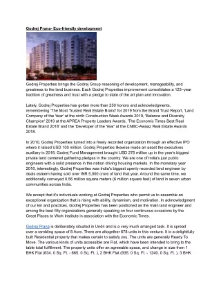 godrej prana eco friendly development