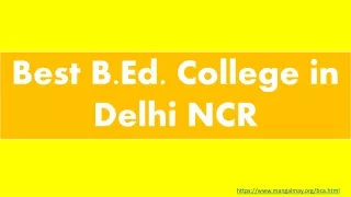 best b ed college in delhi ncr
