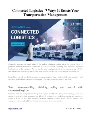 7 Ways It Boosts Your Transportation Management