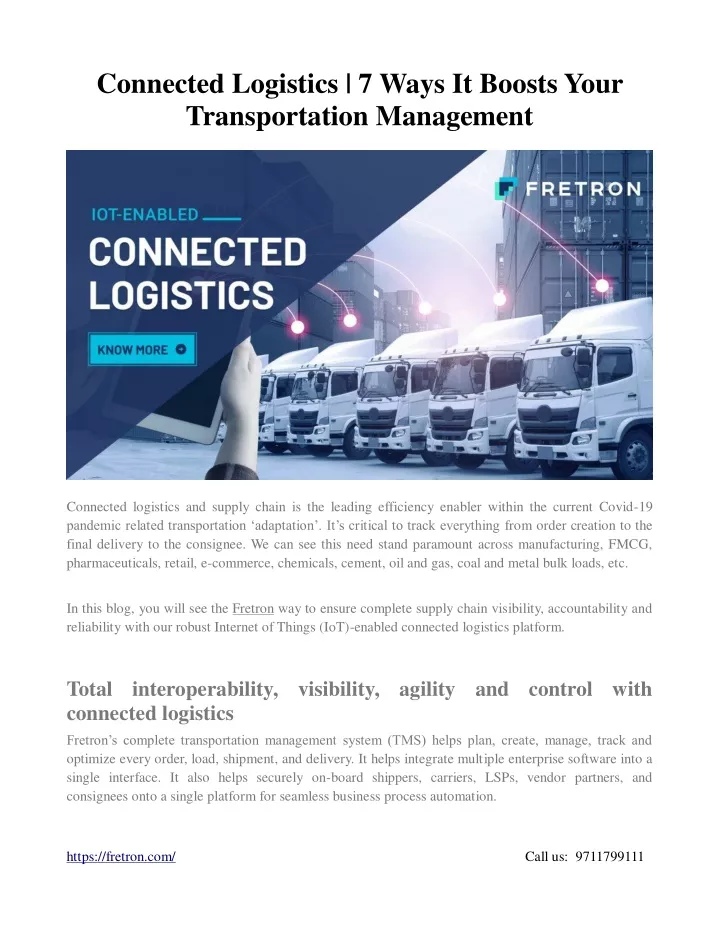 connected logistics 7 ways it boosts your