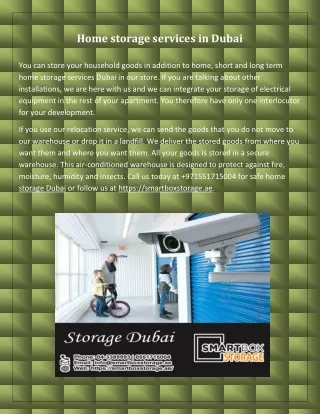 Smart box storage in Dubai, Storage solutions Dubai, Self storage Dubai