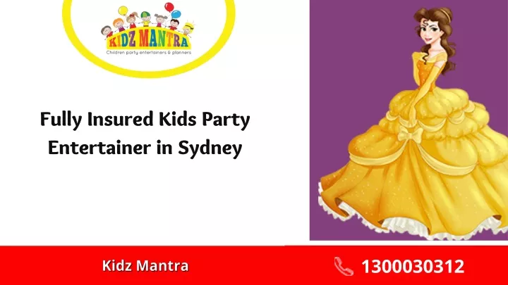 fully insured kids party entertainer in sydney