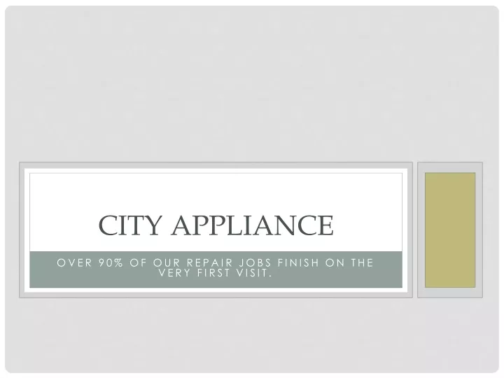 city appliance