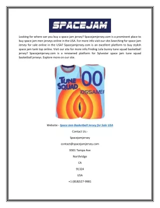 Space Jam Basketball Jersey for Sale Usa | Spacejamjersey.com