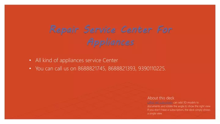 repair service center for appliances