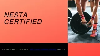 Get in Touch with NESTA for Certified Personal Trainer Exam