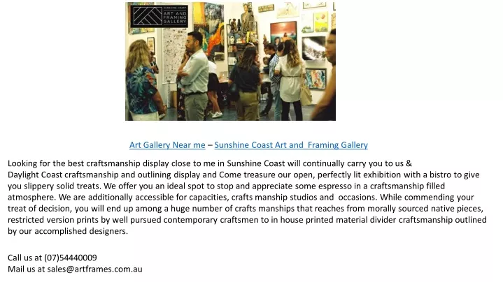 art gallery near me sunshine coast