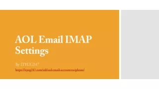 How to Setup AOL Mail IMAP Server Settings