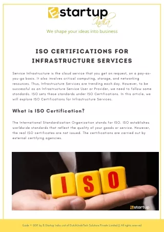 ISO Certifications for Infrastructure Services