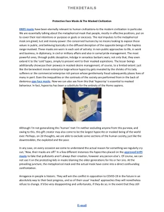 protective face masks the masked civilization