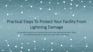 Practical Steps To Protect Your Facility From Lightning Damage