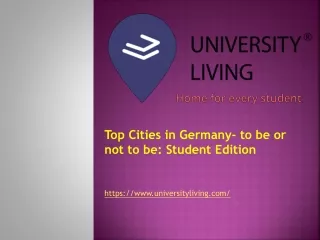 Top Cities in Germany- to be or not to be: Student Edition
