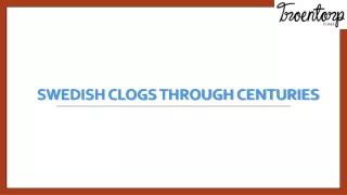 swedish clogs through centuries