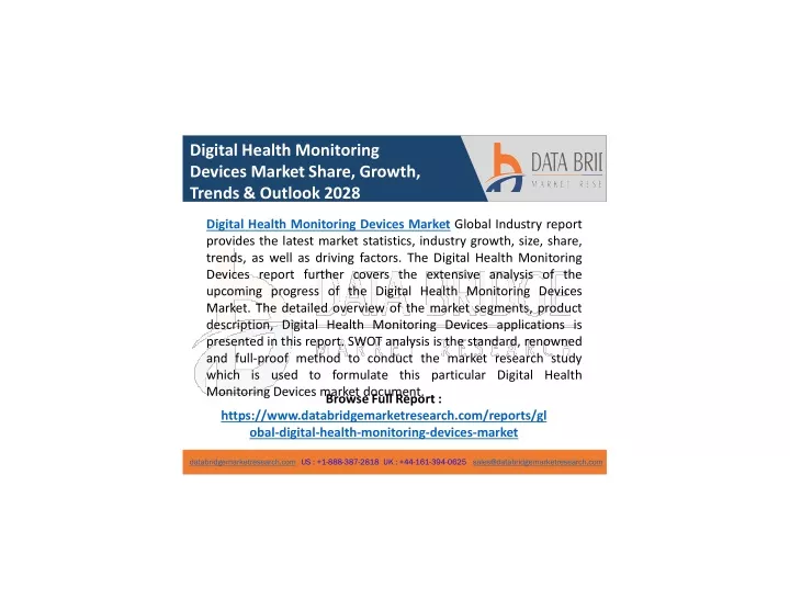 digital health monitoring devices market share