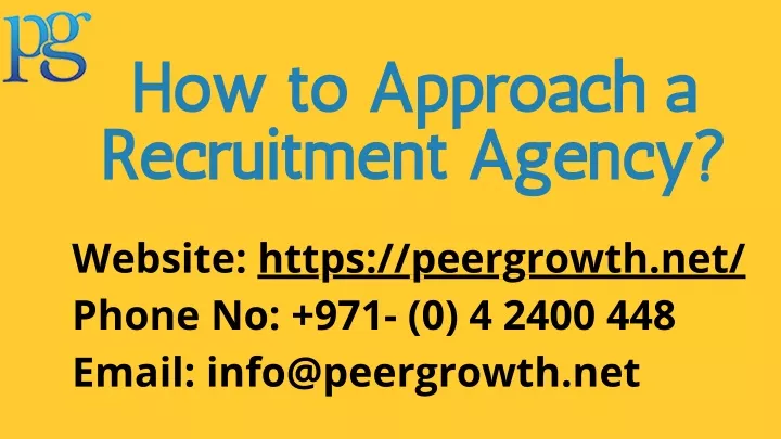 how to approach a recruitment agency