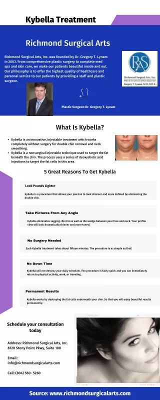 5 Great Reasons To Get Kybella By Richmond Surgical Arts, Inc.