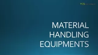 Material handling machinery