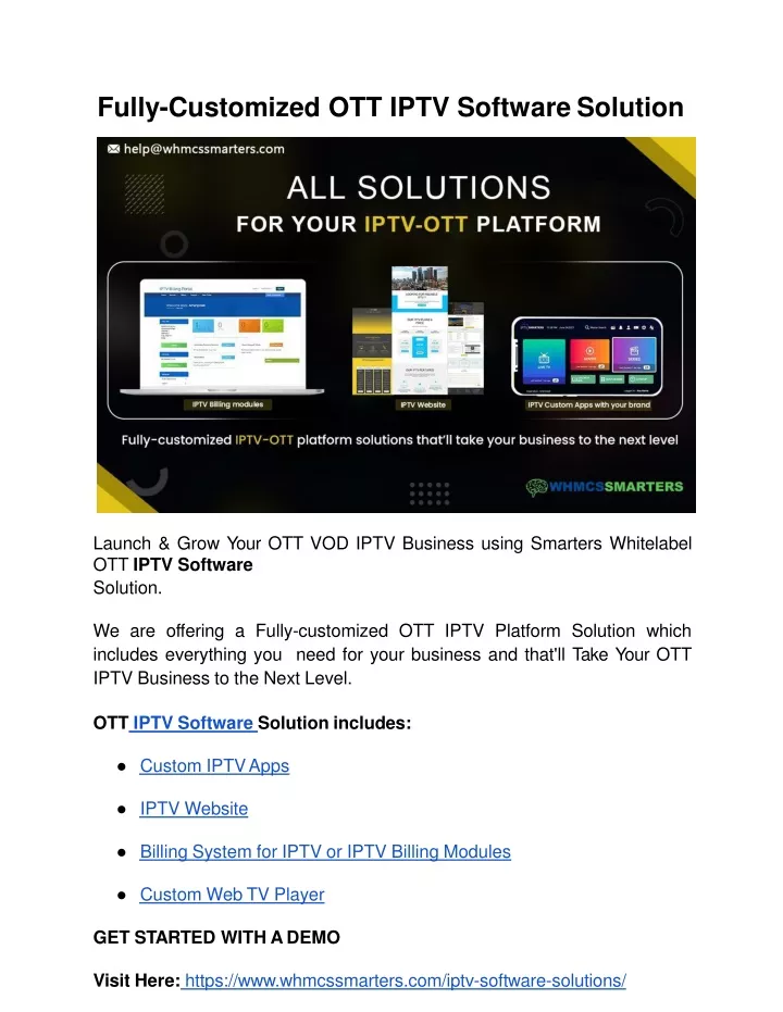 fully customized ott iptv software solution