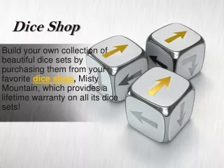 Dice Shop