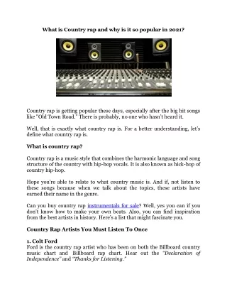 what is country rap and why is it so popular