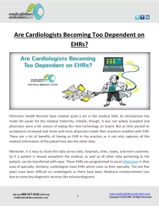 are cardiologists becoming too dependent on ehrs