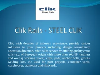 Best Crane Rail Manufacturer in China