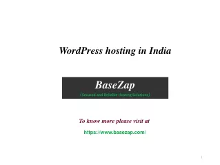 Wordpress hosting in India