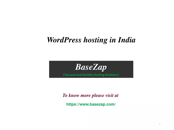 wordpress hosting in india