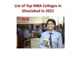 List of Top MBA Colleges in Ghaziabad in 2021 - HLM group