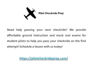 Commercial Pilot Oral Prep