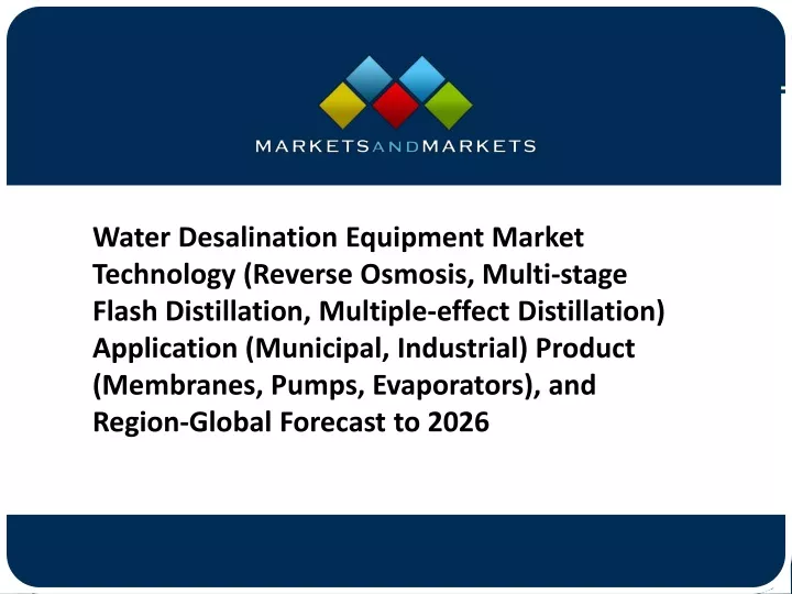 water desalination equipment market technology