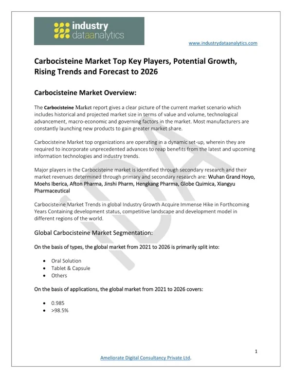 www industrydataanalytics com