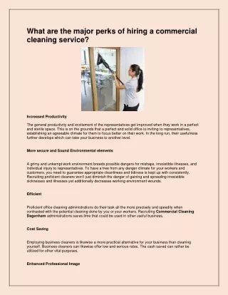 what are the major perks of hiring a commercial