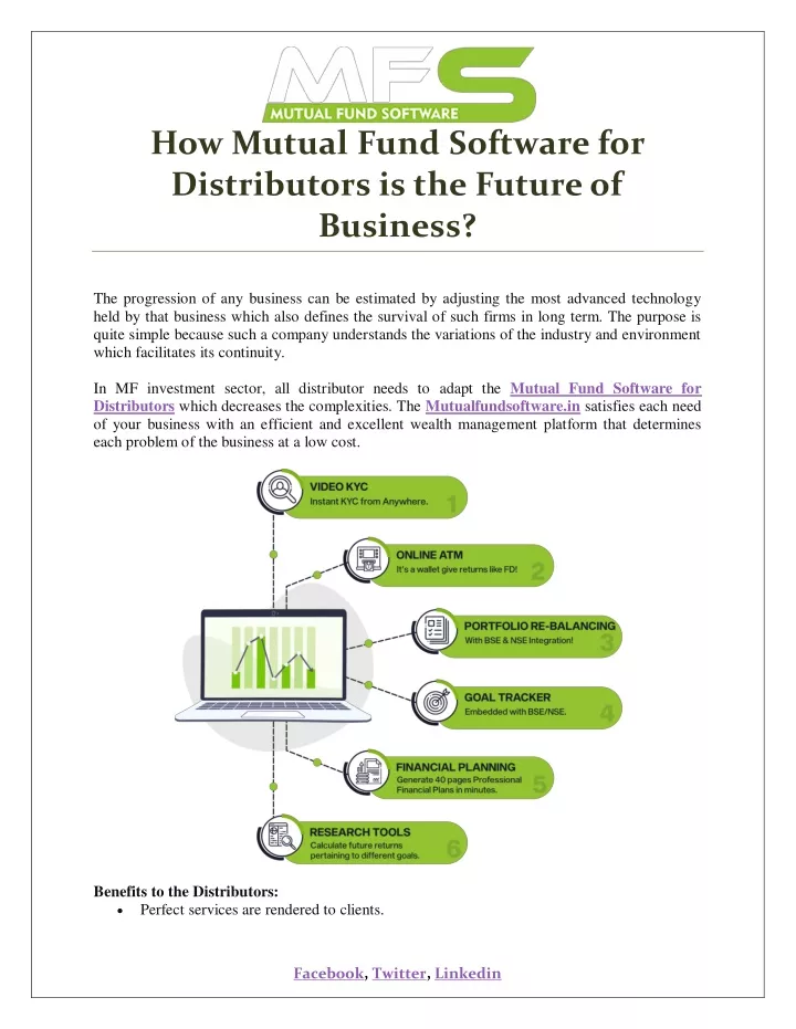 how mutual fund software for distributors