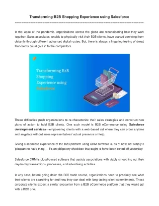 transforming b2b shopping experience using