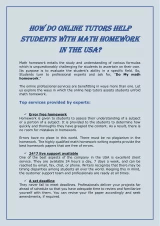 how do online tutors help how do online tutors